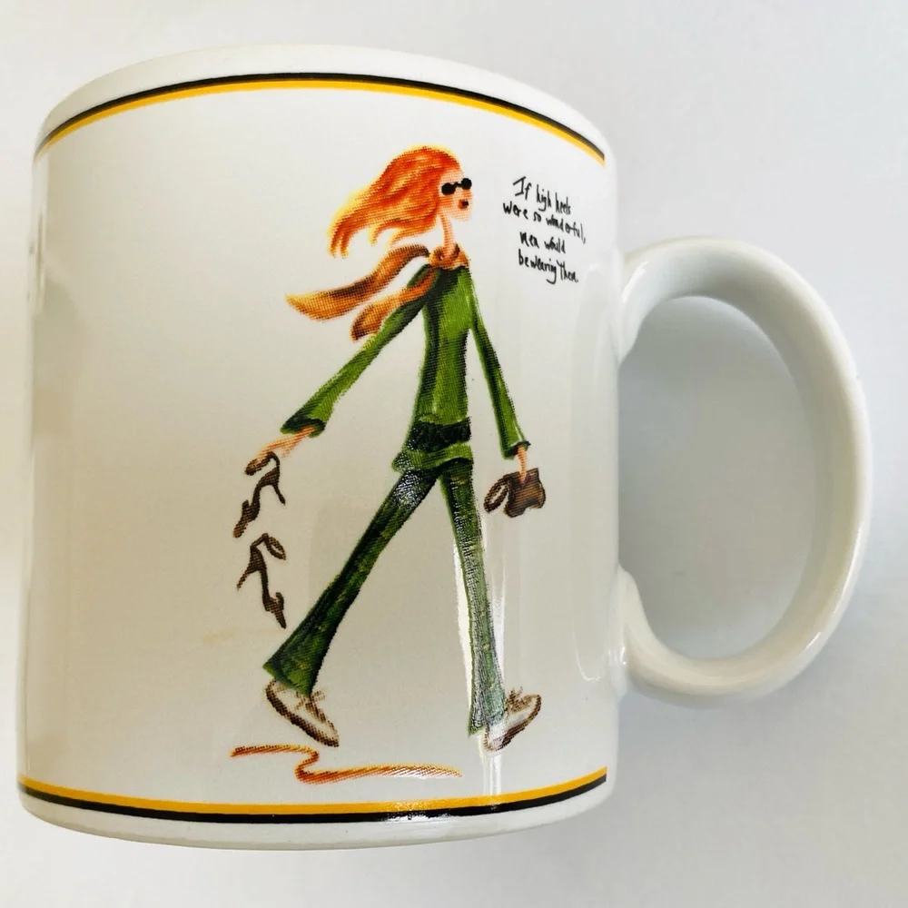Sakura Spring Cleaning Coffee Mugs Cup Set of 4 Stoneware Humorous Novelty Gifts